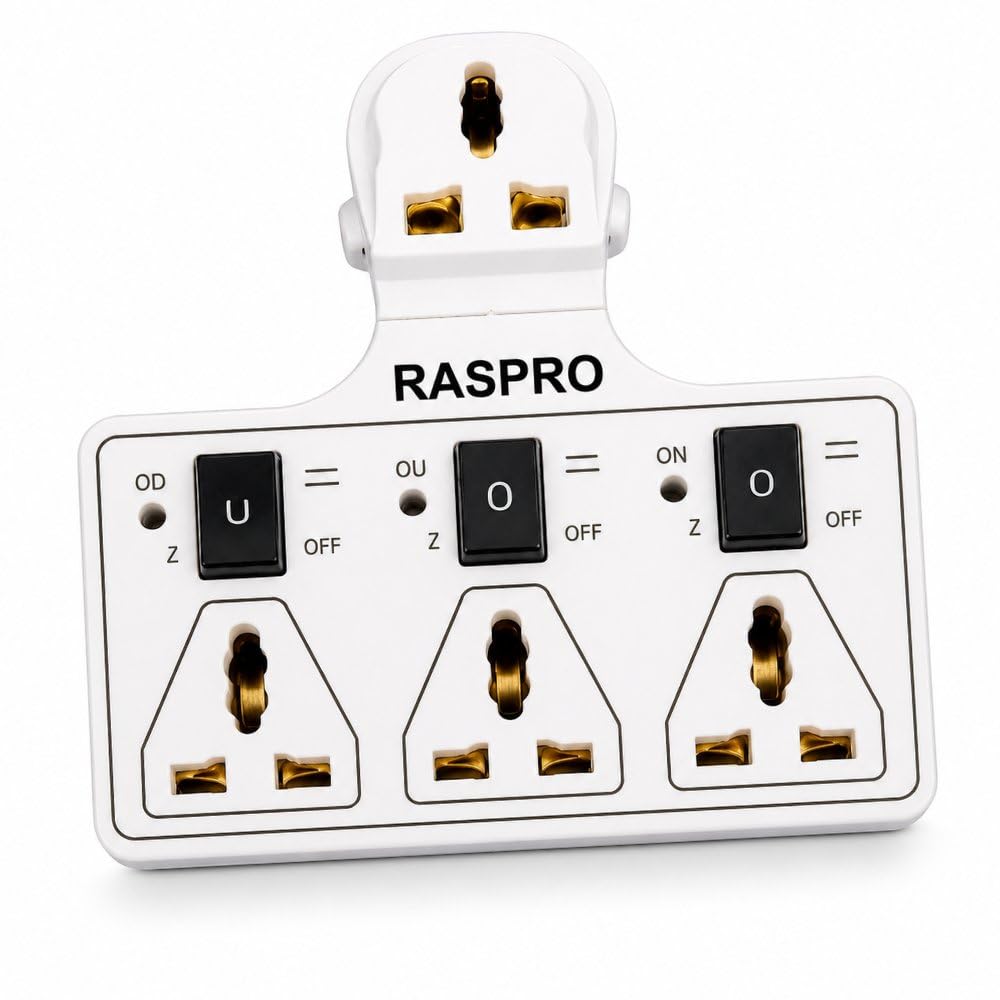 4 Socket Multi Plug Adapter with Individual Switches | Overload Protection, Universal Compatibility, Child Safety Shutters, Copper Contacts, Compact & Portable-image-10