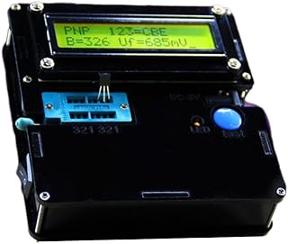 1 unids capacitancia LCR ESR medidor DIY kit de alta precisión, multifuncional capacitancia LCR ESR medidor DIY kit a todo color pantalla gráfica plástico+metal (carcasa negra)
