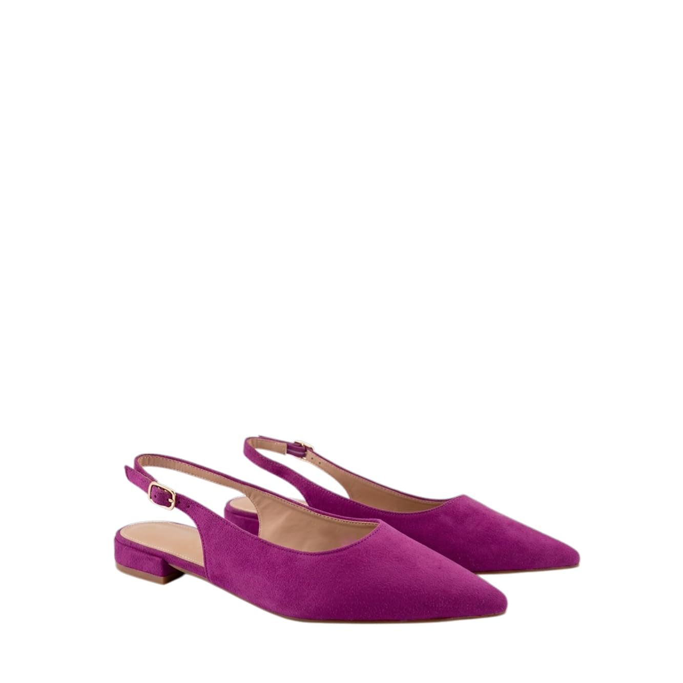 MODELISA - Zapatos Slingback para Mujer, Bailarinas de Punta con Correa Ajustable, Zapato Plano Elegante para Fiesta