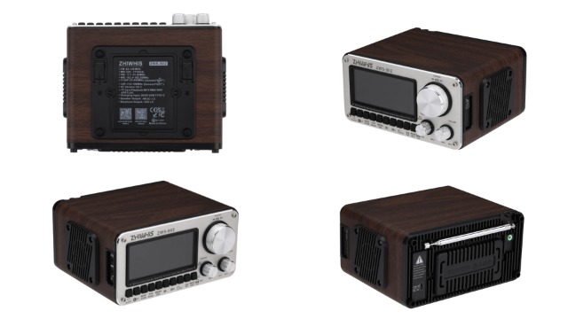 Amazon.co.jp: ZHIWHIS ZWS-802 Bluetooth Speaker, Wood Case Radio