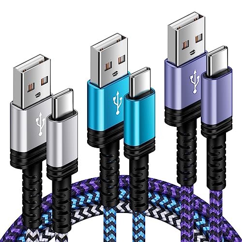 Auto Android Phone C Charger Cable,[3FT+5FT+6FT] USB A to USB Type C Fast Charging Cord C Port Car Cable for Google Pixel 9 8Pro 8a 7a 7,Samsung Galaxy S25/S25 Plus/S25 Ultra/ S24 S22 S23,iPhone 16 15 by HopePow - Used condition - US$7.12