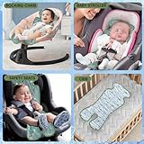 Baby-Kühlkissen für Kinderwagen Doppelseitiges Universelles Sommer Babyschale Kinderwagen-Kühlmatte Kinderwagen-Sitzeinlage Für Buggy Und Autositze (Dinosaurier)
