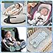 Baby-Kühlkissen für Kinderwagen Doppelseitiges Universelles Sommer Babyschale Kinderwagen-Kühlmatte Kinderwagen-Sitzeinlage Für Buggy Und Autositze (Dinosaurier)