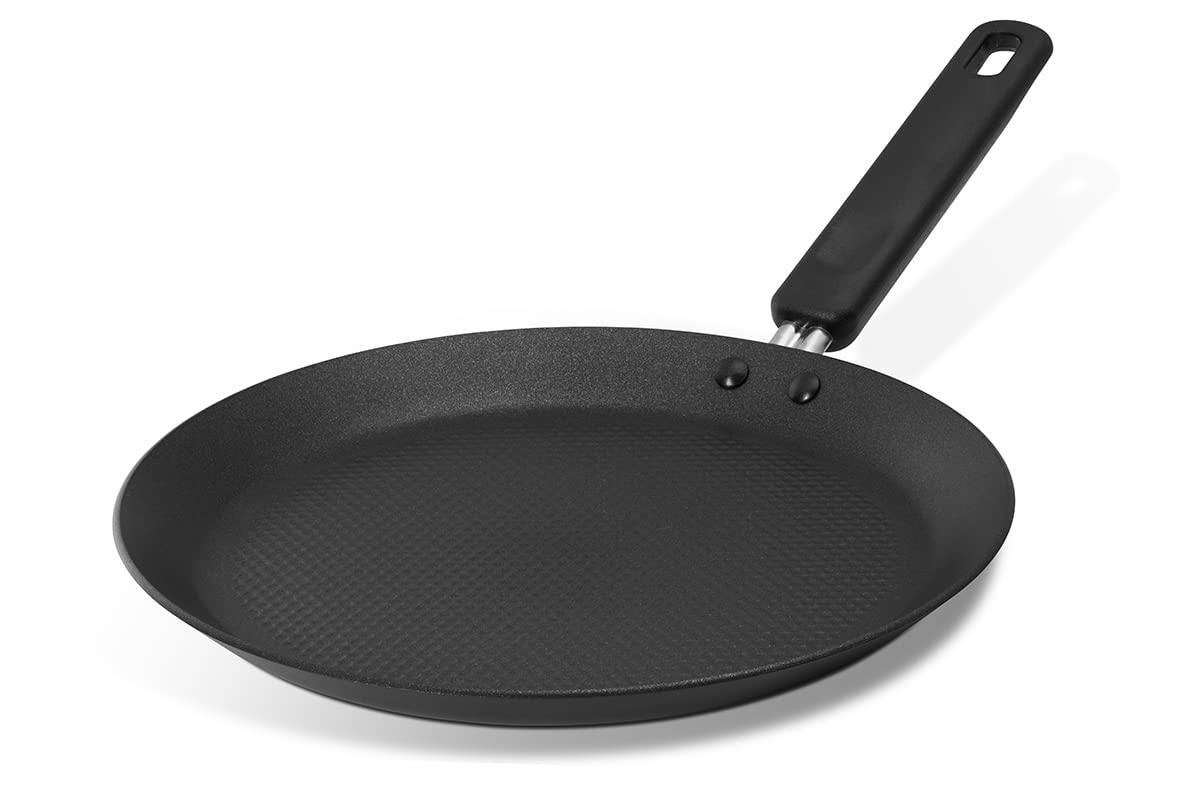 Prestige 9X Tougher Black Round Induction Suitable Dishwasher Safe Non-Stick Pancake Frying Pan 24Cm from B&Q