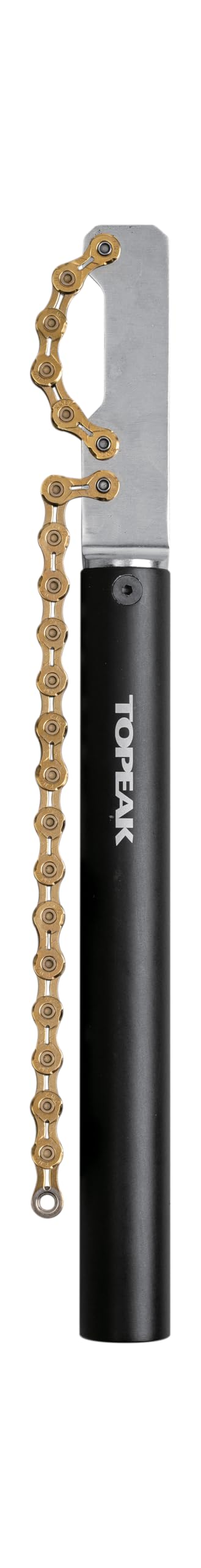 Topeak Chain Whip Kettenpeitsche Schwarz Silber, Fahrrad Werkzeug aus gehärtetem Stahl zur Demontage von Kassette und Ritzel für MTB Rennrad und Gravelbike