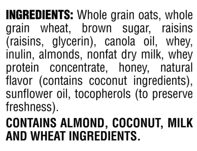 Simply Oats, Honey, Raisins & Almonds Granola, 34.5 oz Bags, 2 Count (1 Pack)