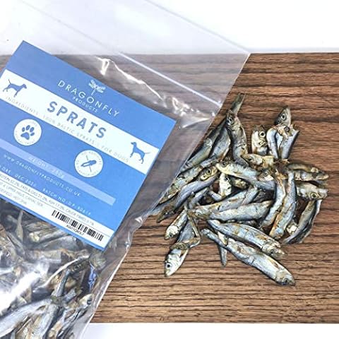Dragonfly Products Sprat Dog Treats 250g | Pure Grain & Gluten Free Healthy Treats for Dogs | Natural & Hypoallergenic | For Puppy and Adult Dog Cover