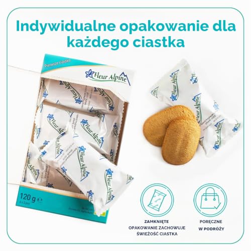 Fleur Alpine Baby Herbatniki z Sokiem Winogronowym -12x2 Pyszne przekąski dla niemowląt na pyszną, gładką owsiankę śniadaniową przekąskę między posiłkami | Łatwe ciasteczka pełnoziarniste| 6 miesięcy