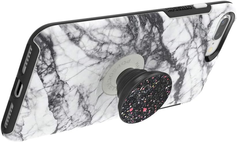 Exclusive Discount 70% Price Otter + Pop for iPhone 7+ and 8+: OtterBox Symmetry Series Case with PopSockets Phone Grip and Phone Stand, PopGrip, Collapsible, Swappable Top, White Marble and Sparkle Black