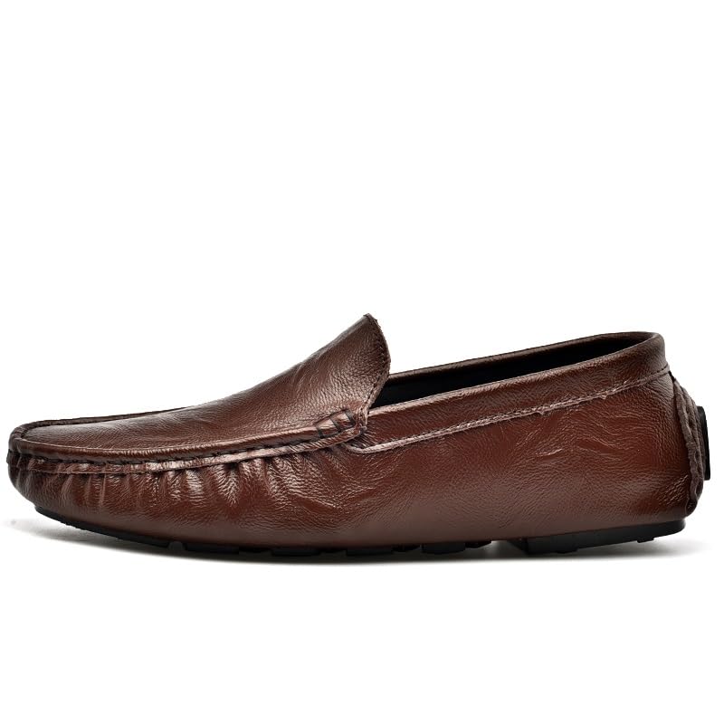 Men's Loafers Round Toe Solid Color Driving Style Loafer Vegan Leather Anti-Slip Resistant Lightweight Classic Slip On2