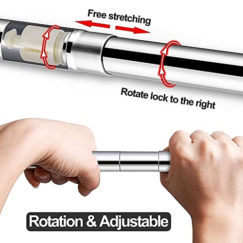 Tringle de douche argentée en acier inoxydable un design courbé durable - 5