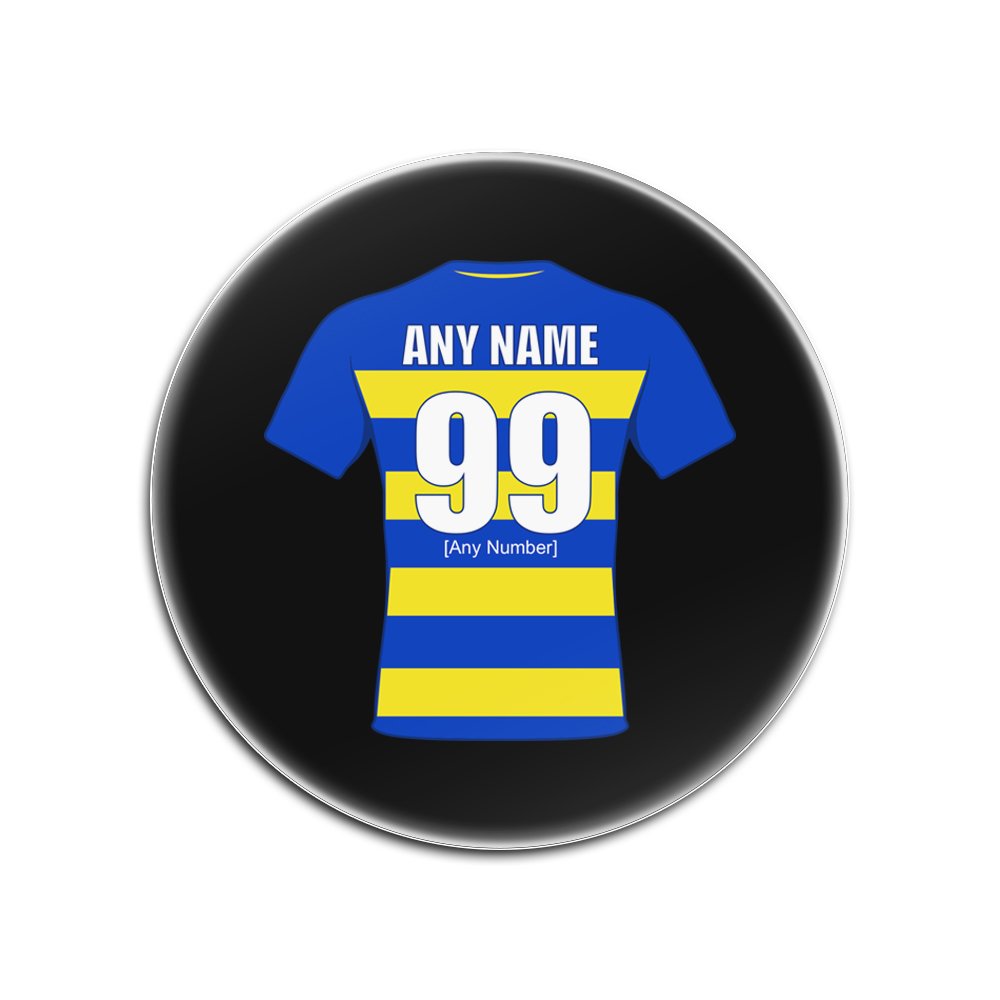 UNIGIFT Personalised Gift - Warrington Wolves Round Glass Coaster (Rugby League Design Theme, Colour Options) - Any Name/Message on Your Unique Mat Pad - The Wire