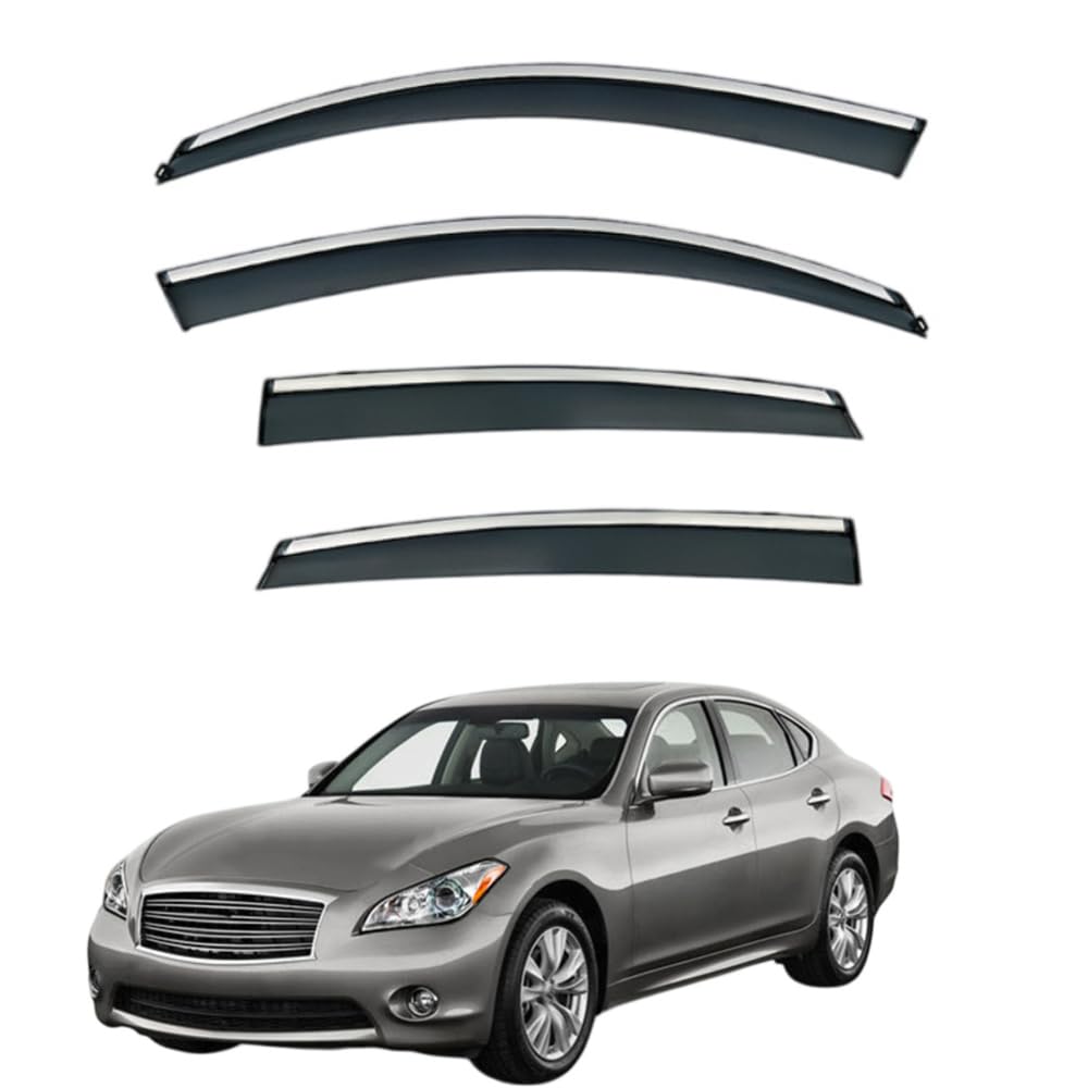 QOEMRHELT 4pc Set In-Channel Wind Deflectors, for Infiniti M37 M35 M25 (Y51) 2011-2019 Window Visors Rain Guards Vent Visors Rain & Sun Protection,Car Accessories
