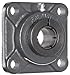 Sealmaster SF-26TC Standard Duty Flange Unit, 4 Bolt, Regreasable, Contact Seals, Skwezloc Collar, Cast Iron Housing, 1-5/8" Bore, 5-3/8" Overall Length, 4-1/8" Bolt Hole Spacing Width, 9/16" Flange Height