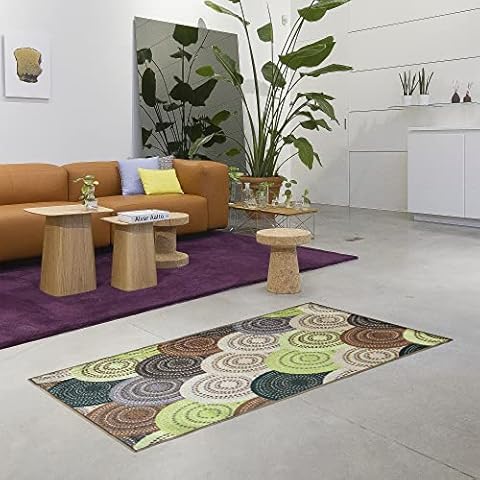 BuyElegant Green Knitted Non-Slip Rug Cover