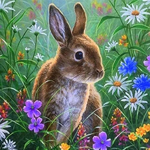 Broderie diamant 5D lapin pour une décoration murale de la maison zen