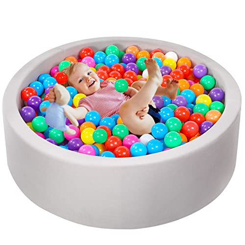 Image of Moncoland Round Foam Kids Ball Pit for Babies, Large Toddler Ball Pit with Soft Sponge Kids Play Tent Ball Pool, Children Gift Idea for Baby Infant Indoor and Outdoor Game