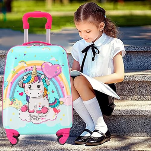Image of ADSON Abs Kids Trolley 360 Rotating Luggage 360 Wheels Non-Breakable Exclusive Edition 20 Inch Kids Hardsided Suitcase with 4 Wheels, 360 Wheel Travel Trolley Bag