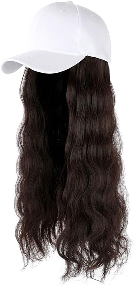 Wig Cap Wig Cap Fashionable Natural Peaked Cap Women's Long Curly Wig Cap Realistic Wig Cap Adjustable Wig Cap Hair Extension Cap(C)