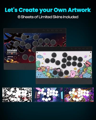 Image of Haute42 C16 Leverless Arcade Stick, Magnetic DIY Art Panel, Hot-Swap