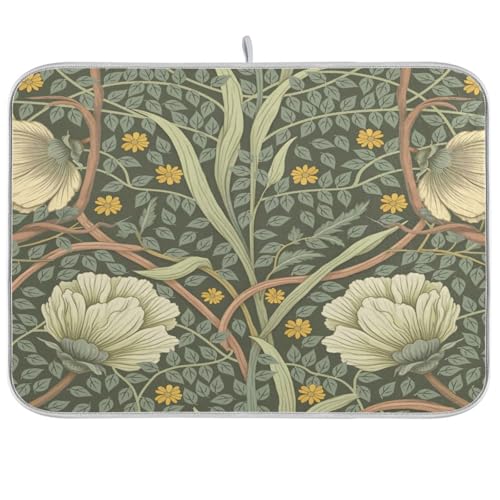 Tapis de séchage microfibre absorbante cuisine ALAZA imprimé William Morris 45,7x61 cm - 2