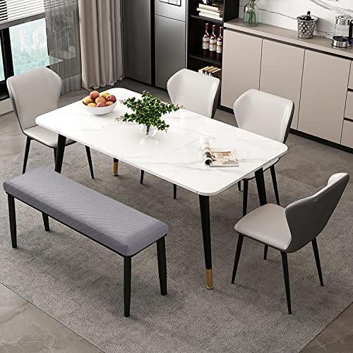 Lebaley Dining Bench Covers Stretch Jacquard Bench Slipcover Removable Washable Anti-Dust Bench Seat Protector Cover For Dining Room Living Room Bedroom Kitchen(Light Gray) #TOP6