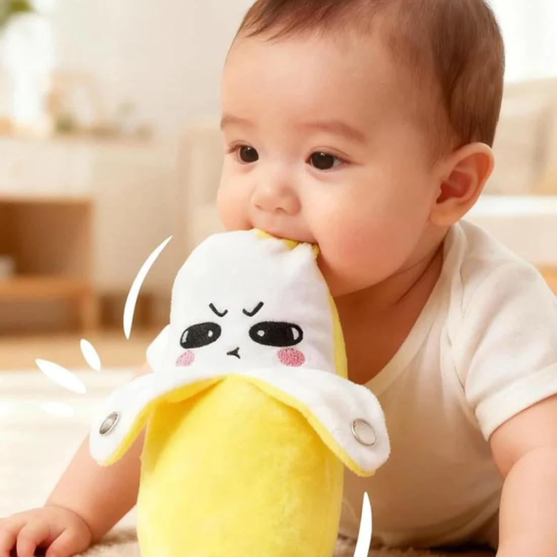 Peluche Musical Interactivo para Bebés - Muñeco Sensorial Táctil con 15 Modos de Sonido y Luces - Juguete de Aprendizaje Montessori, Regalo Cumpleaños Niños Niñas 1 2 3 Años (Color A+B)