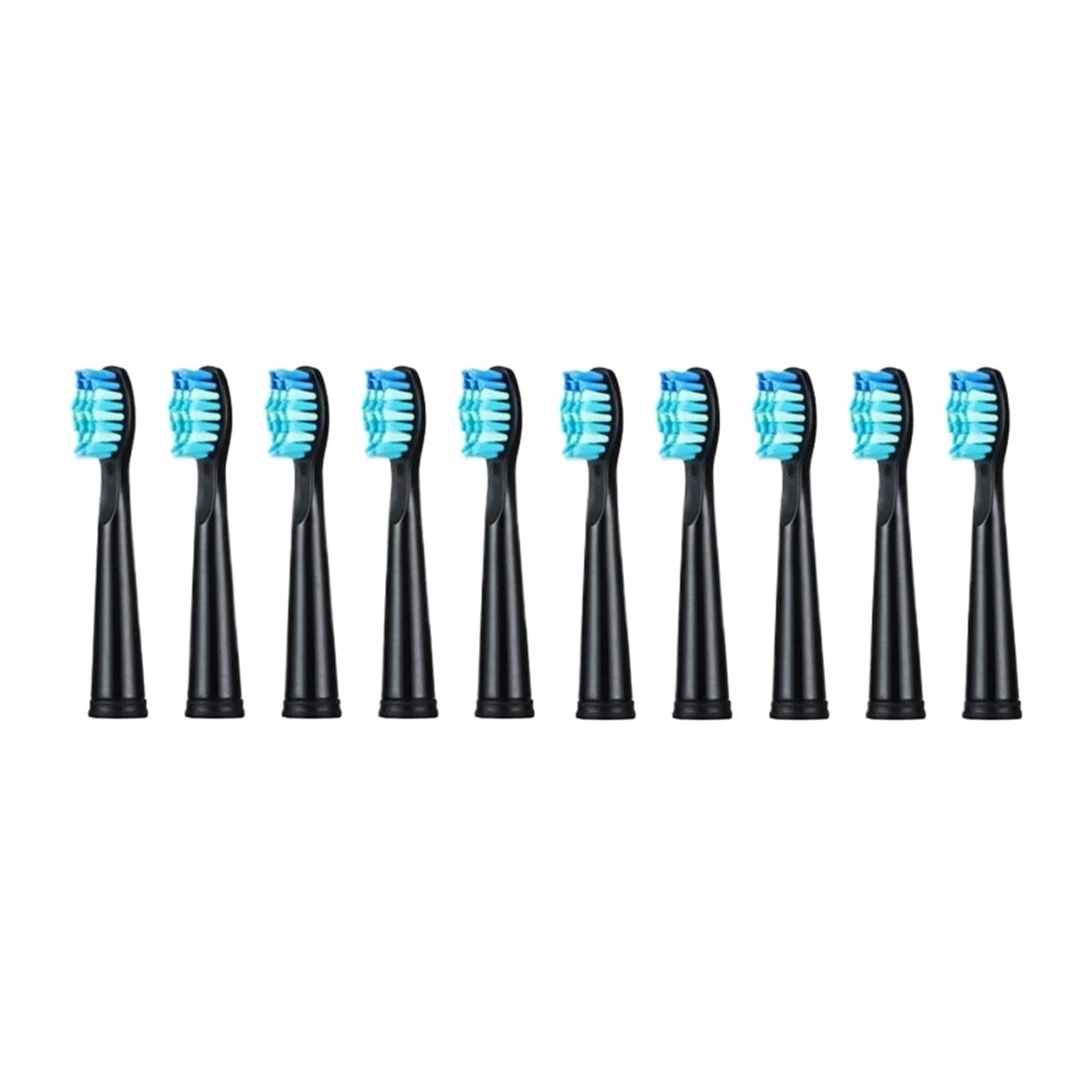 Compatible avec les têtes de brosse à dents électriques, lot de 6 poils souples for un nettoyage en douceur et l'élimination de la plaque dentaire(10pcs Black)