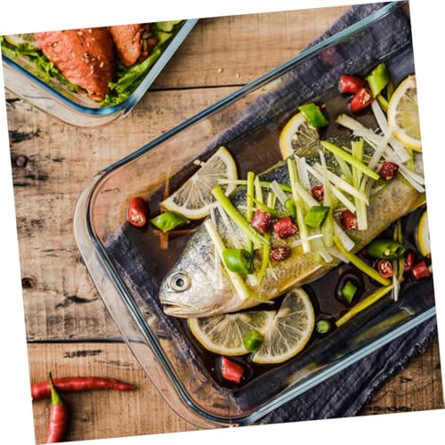 Plateau de cuisson verre rectangulaire transparent résistant micro-ondes et four