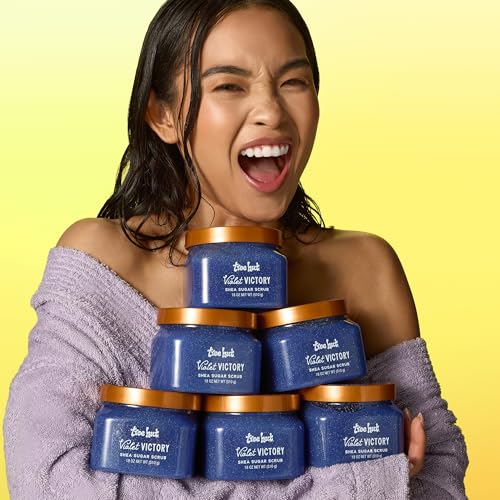 Image of Tree Hut Violet Victory Shea Sugar Scrub, Exfoliating, Hydrating & Moisturizing Body Scrub with Shea Butter & Natural Oils, Smooth & Soften Skin, Polishing Exfoliant for Radiant Skin, 18 oz