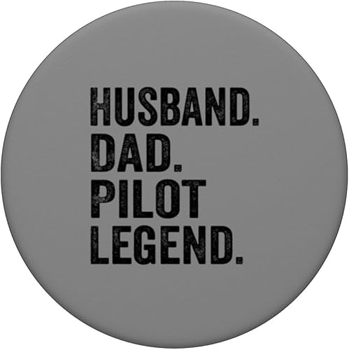 Miniatura 3 de Husband Dad Pilot Legend Funny Husband Pilot Avion Legend PopSockets Standard PopGrip