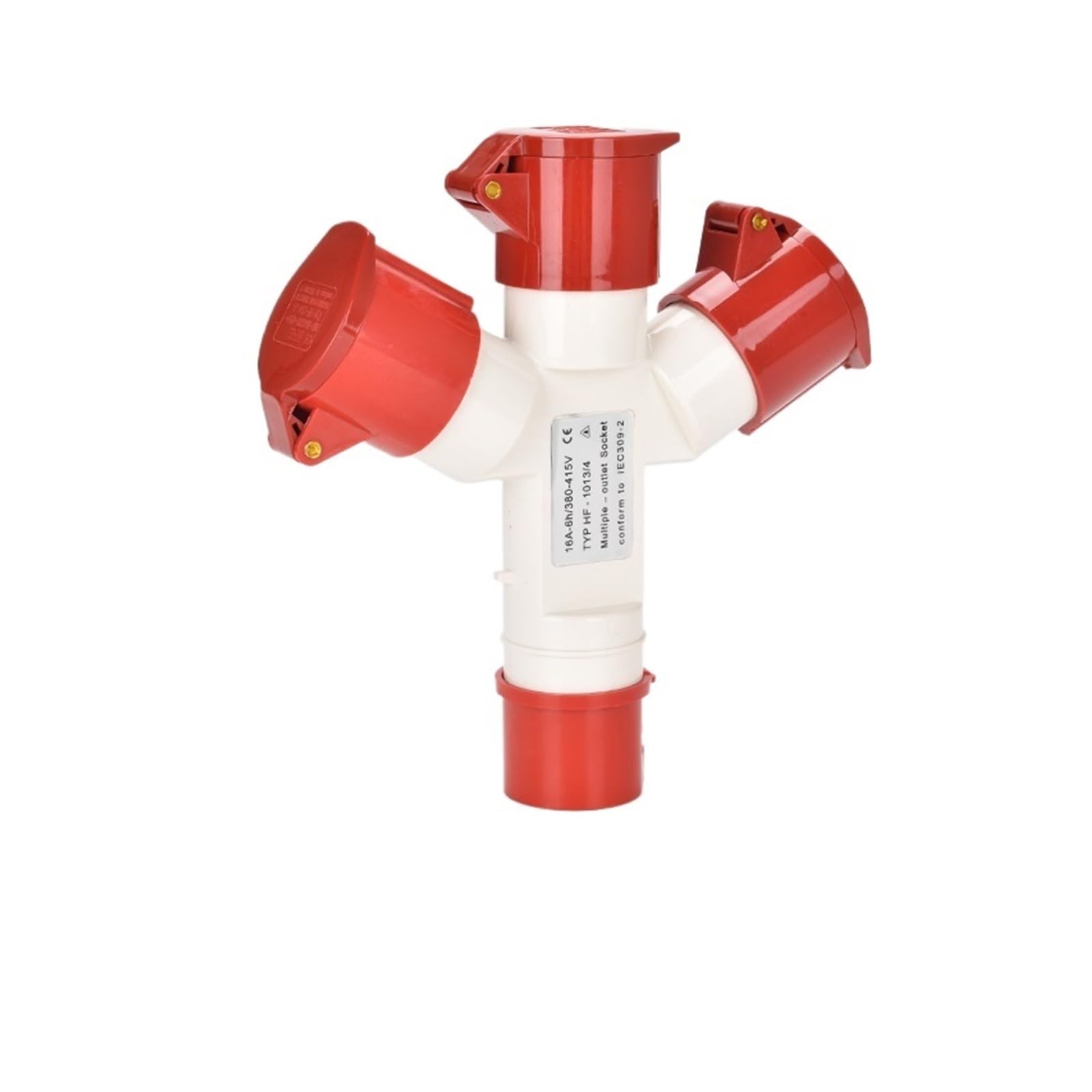 MUYTQAERG IP44 Three-Way Waterproof Industrial Aviation Plug and Socket Y-Type 1 Input to 3 3P 4P 5P 16A 32A 220V 380V(5P 32A 1to3)