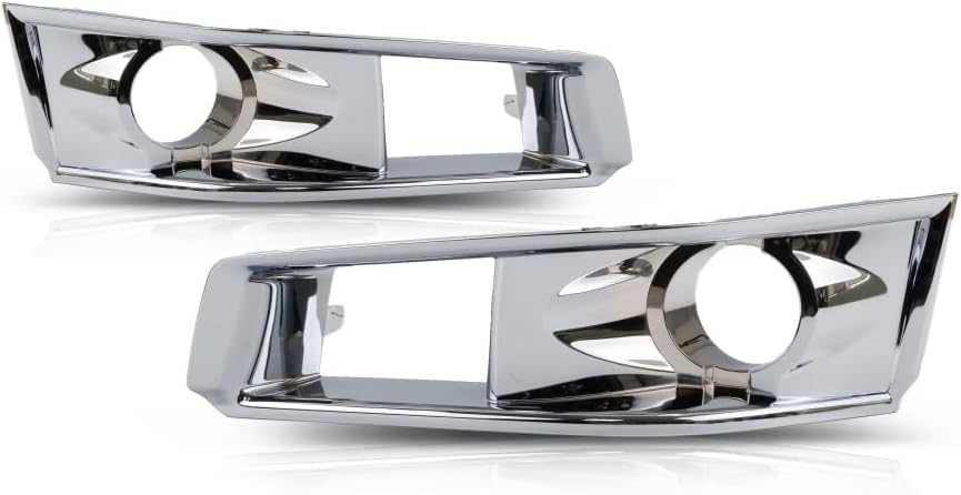 For Cadillac CTS Fog Light Cover 2008-2015 Driver and Passenger Side Pair/Set | Chrome | w/HID Headlights | DOT/SAE Compliance | GM1038112 + GM1039112 | 15904574 + 15904575