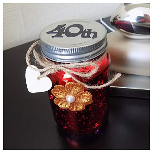 Gregory Crafts & Gifts 40th Firefly Mason Jar - Red