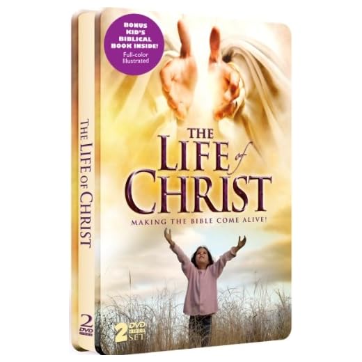 The Life of Christ - with Bonus Kid's Biblical Book - 2 DVD Collectible Embossed Tin!