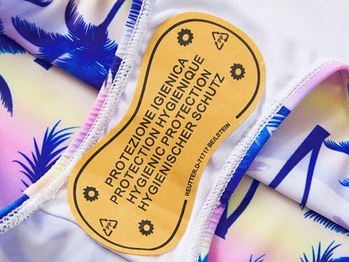 Image of Dvenki Stylish Swimsuit for Teen Girls /Young Women - Palm Tree Holiday Beach Pattern Bathing Suit Size 8