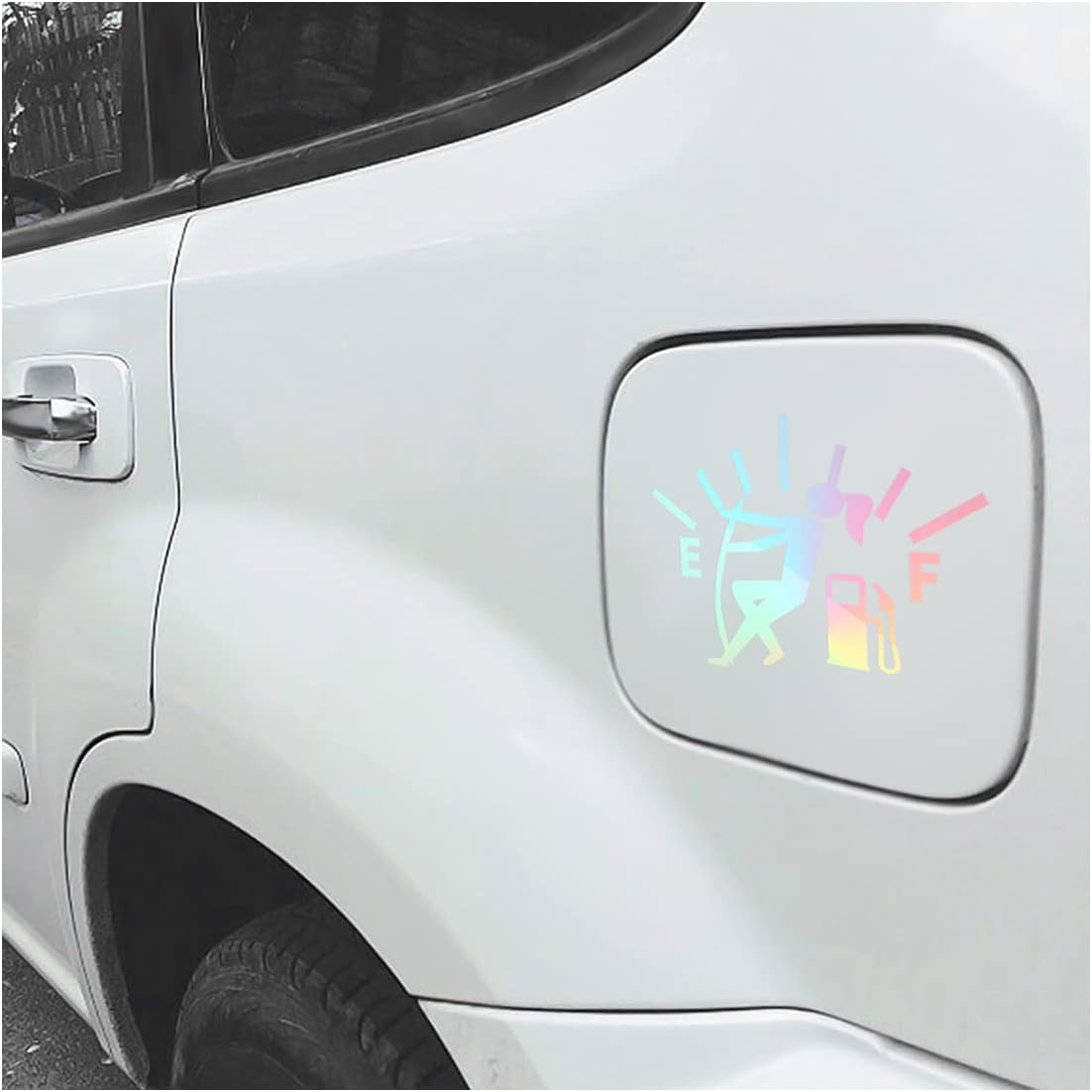 Blilo Funny Girl Car Stickers High Gas Consumption Decal Fuel Gage Empty Stickers Fit Car, Trucks, Motorcycle, SUV (Black/Multicolour)
