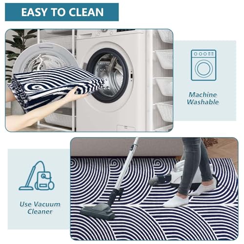 Tiffasea Washable Runner Rug 2'x6', Hallway Runner Rug Long Kitchen Rugs Laundry Room Rug Cotton Woven Area Rug Entryway Rug Throw Rugs Indoor Outdoor Rugs for Bedroom/Bathroom/Living Room - Image 5