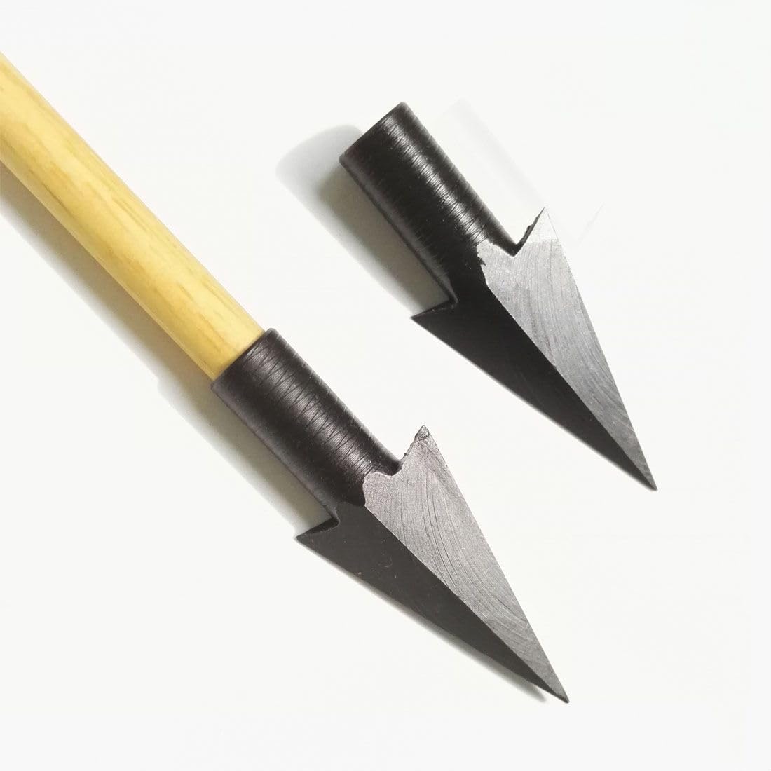 Archery Arrowheads 9mm OD 8mm ID Suitable for Wooden Arrows Bamboo Arrows Shooting Arrowheads (Type 3, 6)