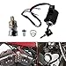 Black Ignition Key Switch Tail Box Lock Set with Key 71441-94 for 2009-2014 Harley-Davidson Sportster 883 Low Police XL883LP