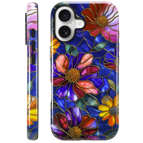 Coque iPhone 16 à fleurs colorées pour femmes pour sublimer votre style au quotidien