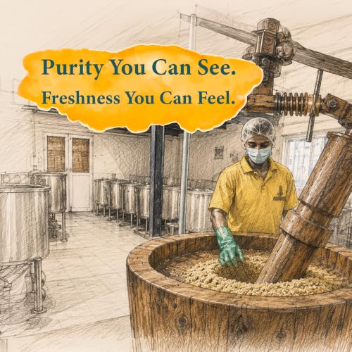 Image of Chekko Cold Pressed Mustard Oil 1 litre | Kachi Ghani Yellow Mustard Oil | Wood Pressed Edible Cooking Oil for Frying, Pickles, Sauteing & Traditional Indian Cooking | Natural Unrefined Mustard Oil Bulk Pack