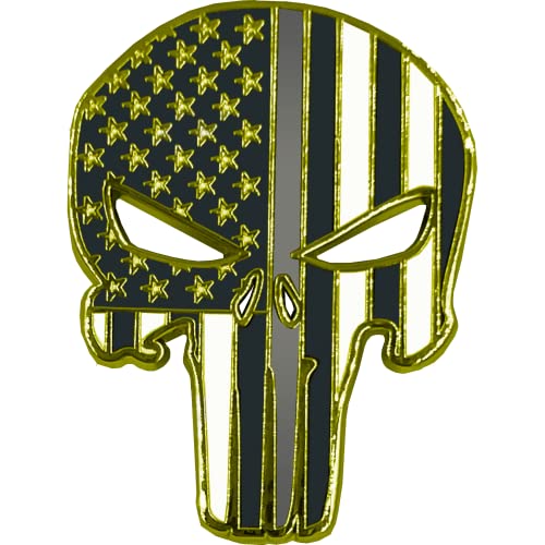 PBX-001-i Thin Gray Line American Flag Pin Correctional Officer with die-Cut Eyes and Dual pin Posts and Deluxe Locking Clasps