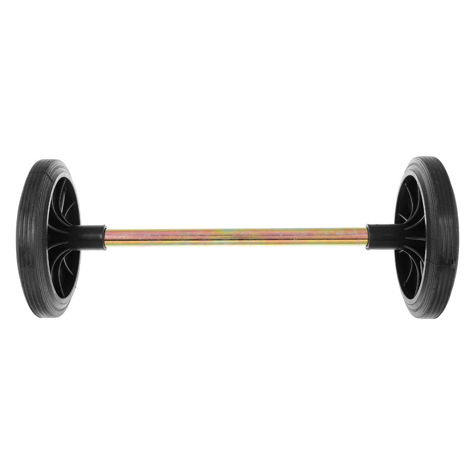 Set 1 Ruota in Gomma e Ferro con Asse Cavo per Bidone della Spazzatura da 240l Ruota di Ricambio Pratica e Resistente per Uso Esterno Colore Casuale