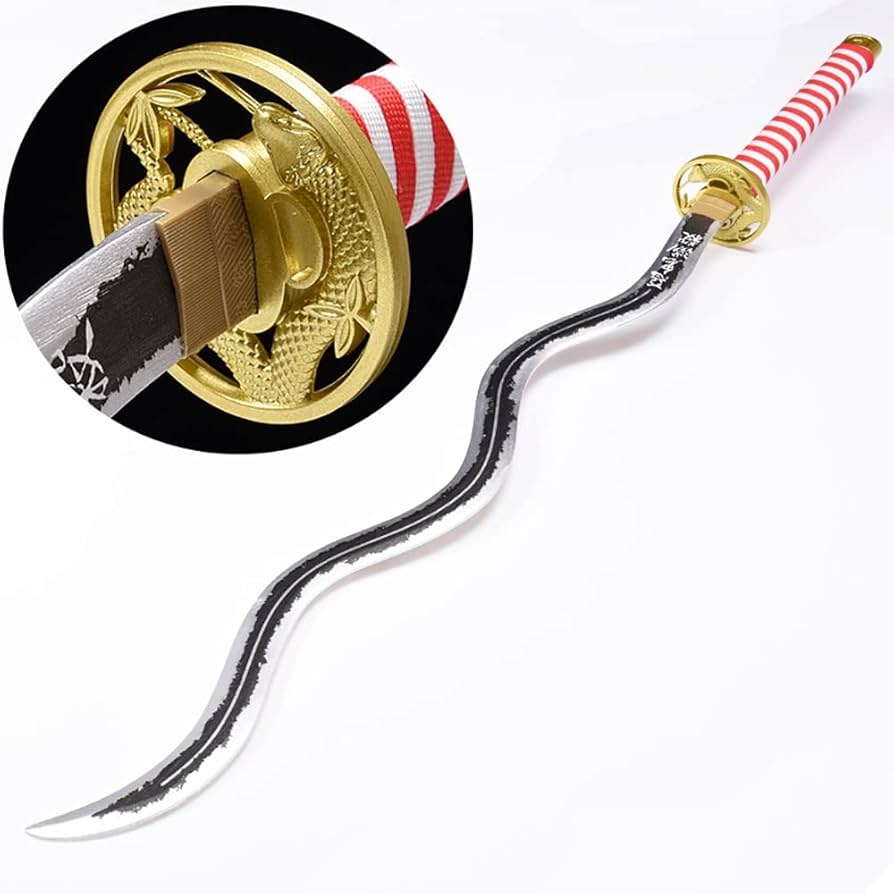Sword Vally 曲刀 104cm へび柱 Amazon.co.jp: TISSY 鬼滅の刃 伊黒小芭内 蛇柱 木製 日輪刀