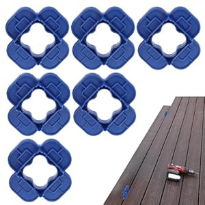 Deck Spacers, 6er-Set Hartholz-Abstandshalter Mit 4 Stärken, Präzise Abstandskontrolle Für Terrassenbretter Auf Balkon Rasen Keller Garten Gerätehaus Hof Garage