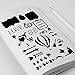 MORSLER Journal Stencil Plastic Planner Stencils for Journal/Notebook/Diary/Scrapbook DIY Drawing Template, 20 Piece