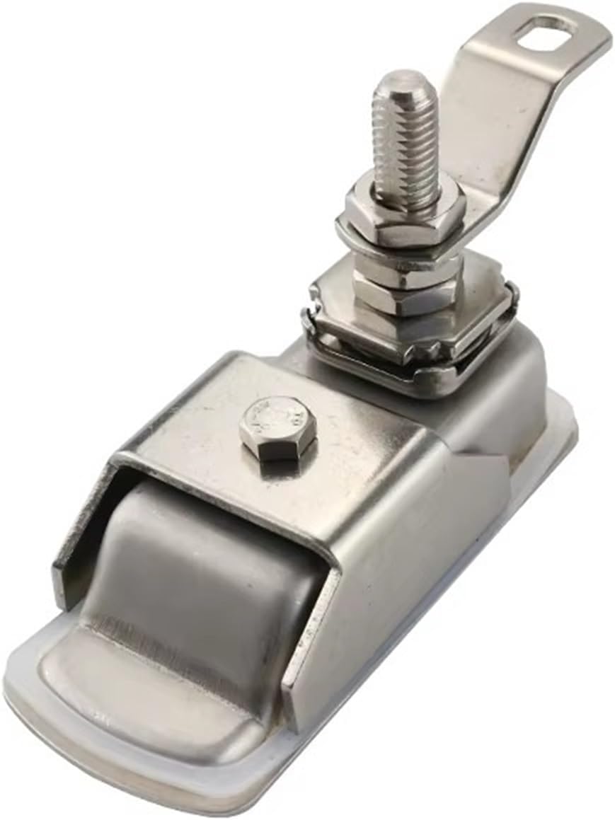 Zinc Alloy Lock 304 Stainless Steel Compression Flat Cabinet Door Distribution Box 1Pcs(Zinc Alloy Black)