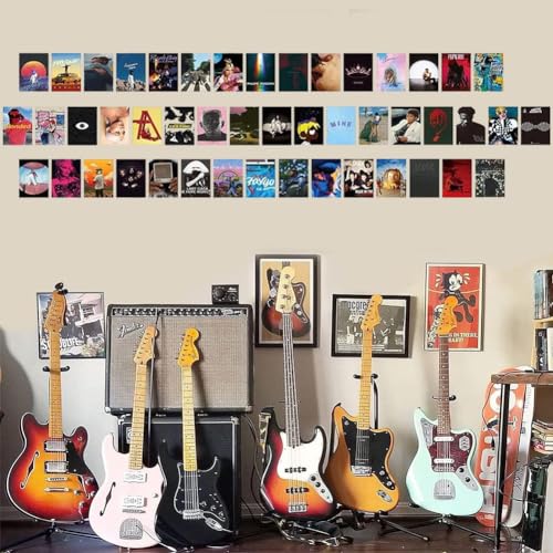 Affiches Esthétiques de Groupe de Rock pour Chambre,50 PCS Décoration Murale D'album de Concert de Musique Rétro Affiches de Groupe de Rock pour Chambre – vue 5