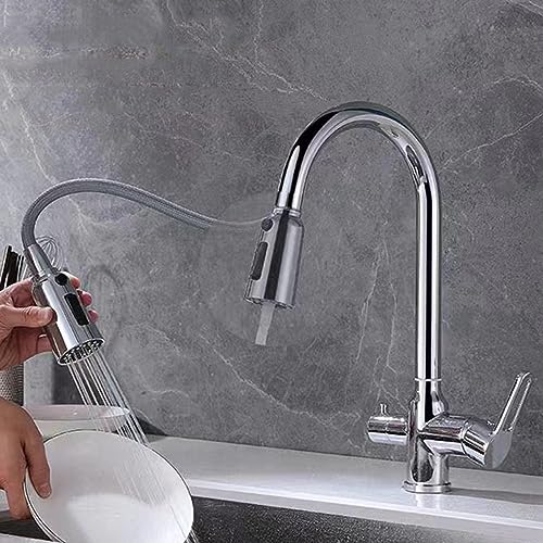 Robinet pivotant chromé extensible pour système d'osmose cuisine - 7